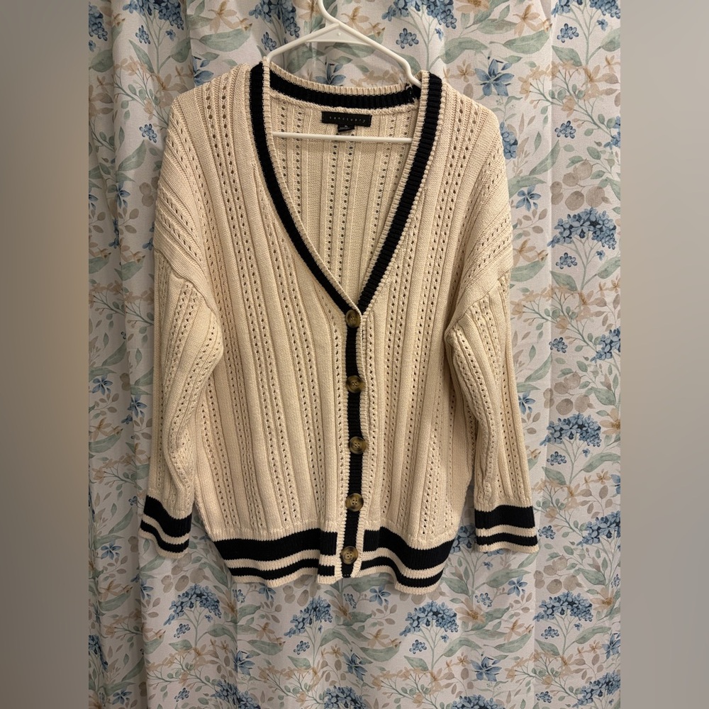 Sanctuary cream and black crochet cardigan